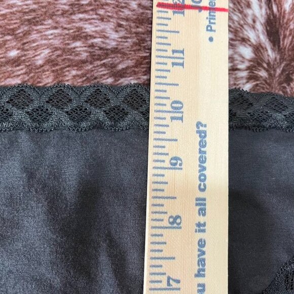 Natori Bliss Cotton Lace Trim Brief 2-Pack Coal Gray Black XL Panties NWT - Picture 3 of 10